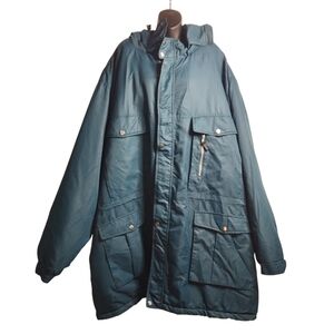 Boulder Creek Men's  Oversized Dark Teal Big & Tall Parka Coat Hooded Size 8XL